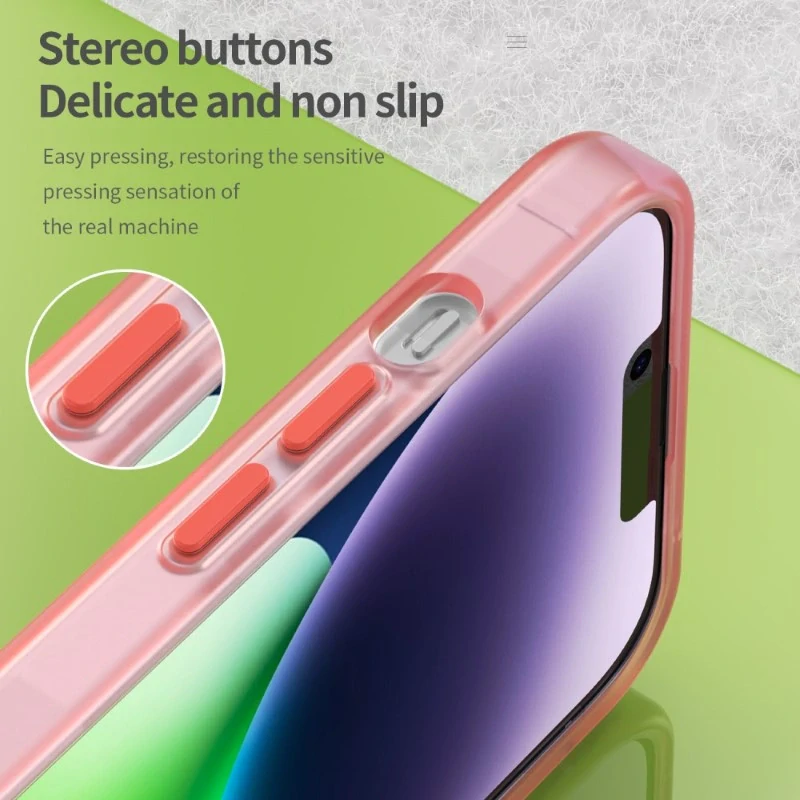 Kryt na iPhone 14 gumový Candy (podpora MagSafe) červený