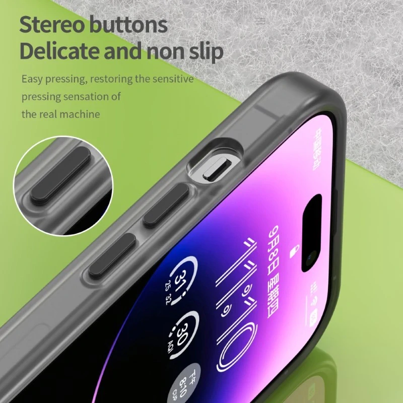 Kryt na iPhone 14 Pro gumový Candy (podpora MagSafe) čierny
