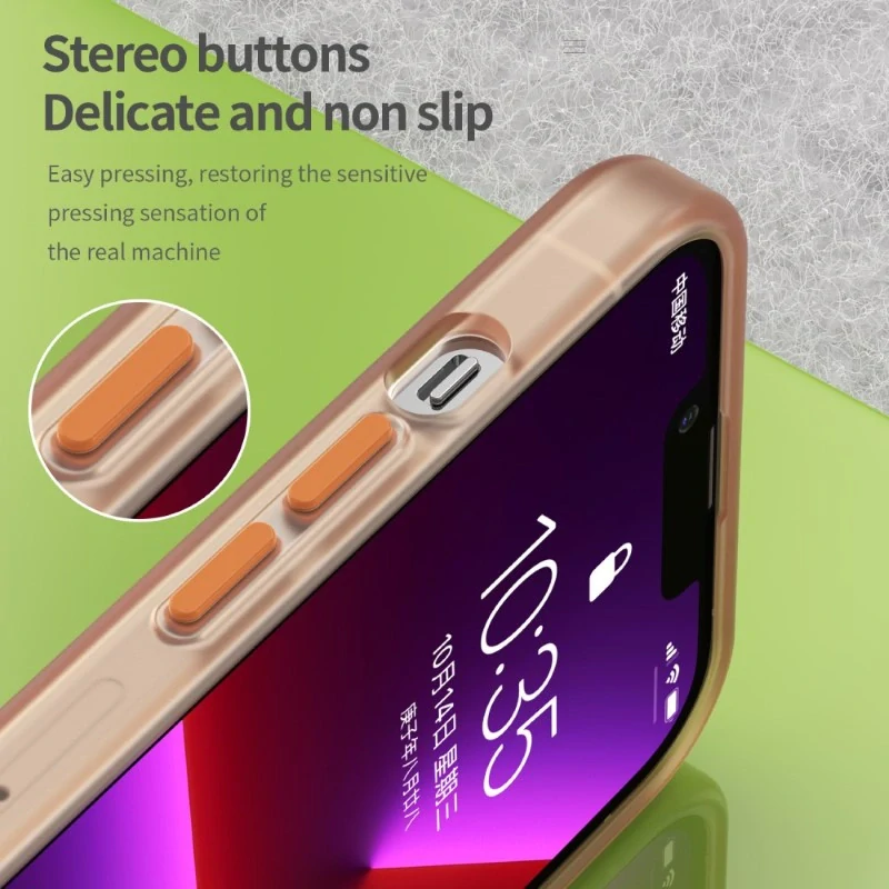 Kryt na iPhone 13 Pro Max gumový Candy (podpora MagSafe) oranžový
