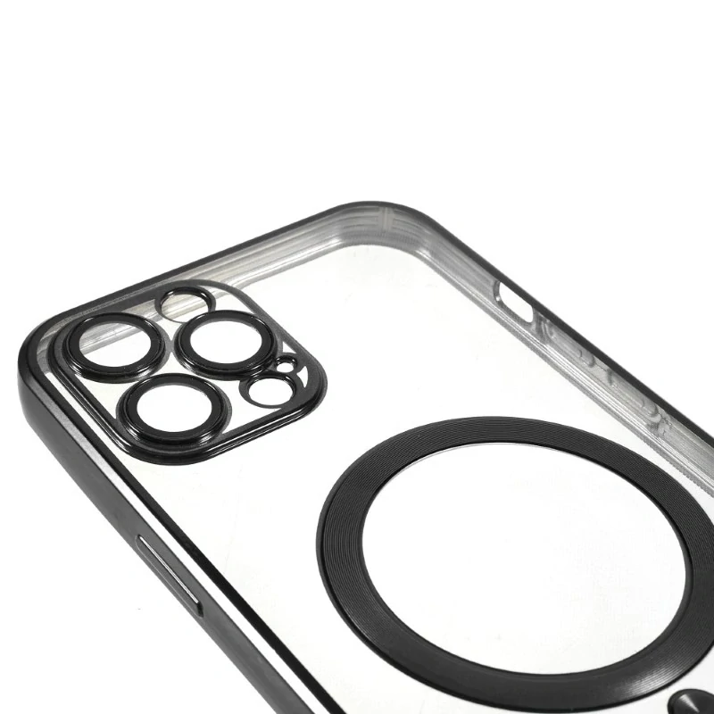 Kryt na iPhone 12 / 12 Pro gumový s podporou MagSafe čierny
