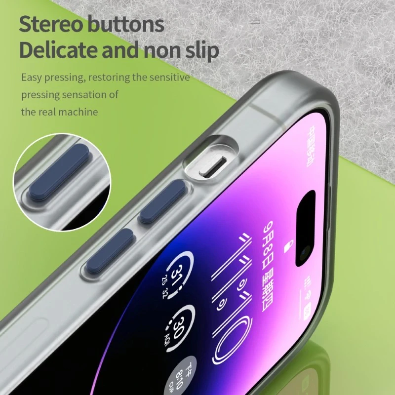 Kryt na iPhone 14 Pro Max gumový Candy (podpora MagSafe) tmavo modrý