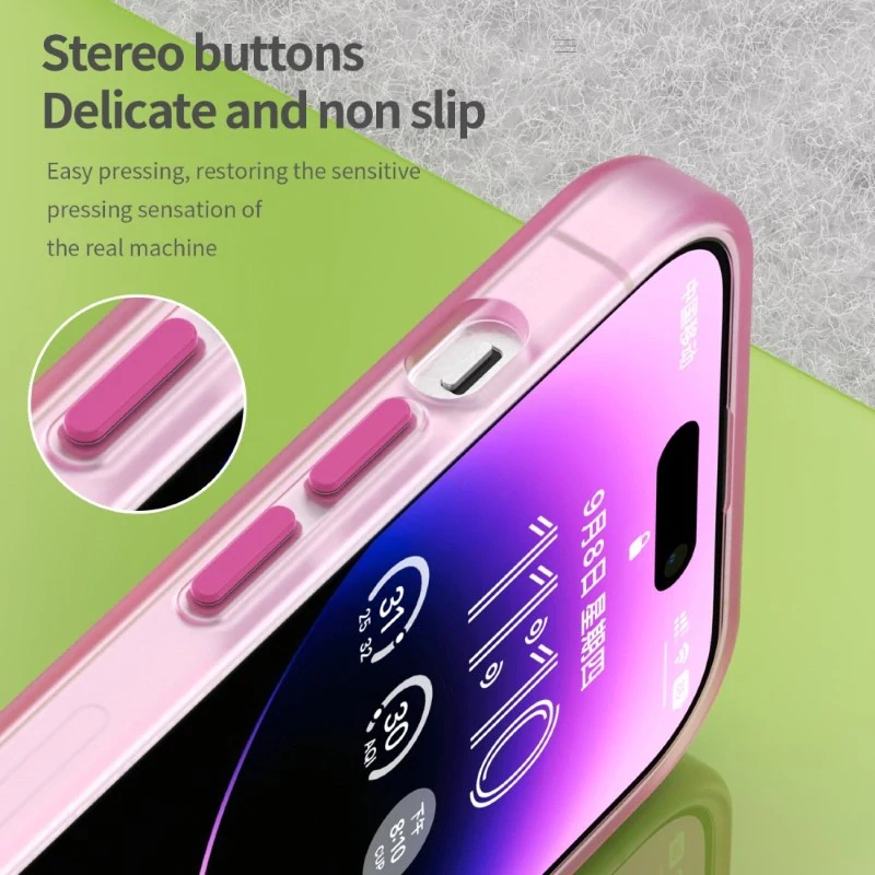 Kryt na iPhone 14 Pro Max gumový Candy (podpora MagSafe) ružový