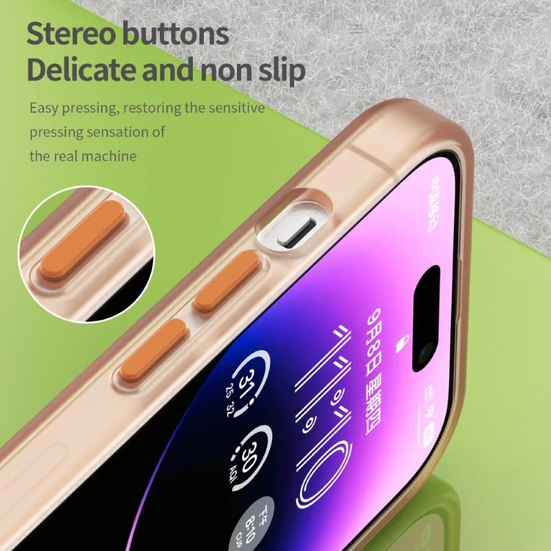 Kryt na iPhone 14 Pro Max gumový Candy (podpora MagSafe) oranžový