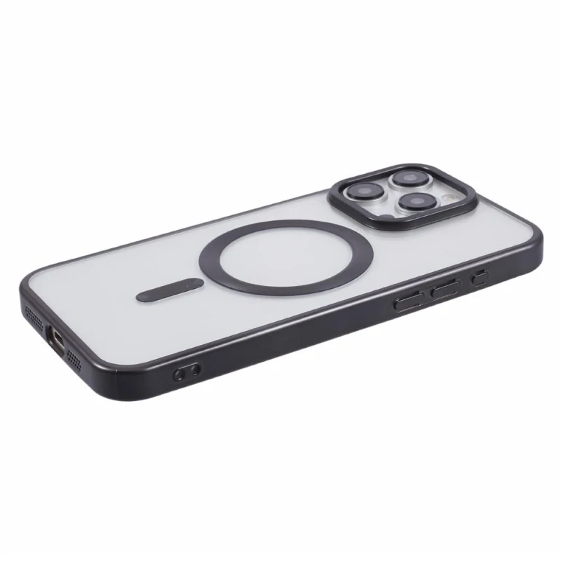 Kryt na iPhone 14 Pro Max gumový s podporou MagSafe čierny