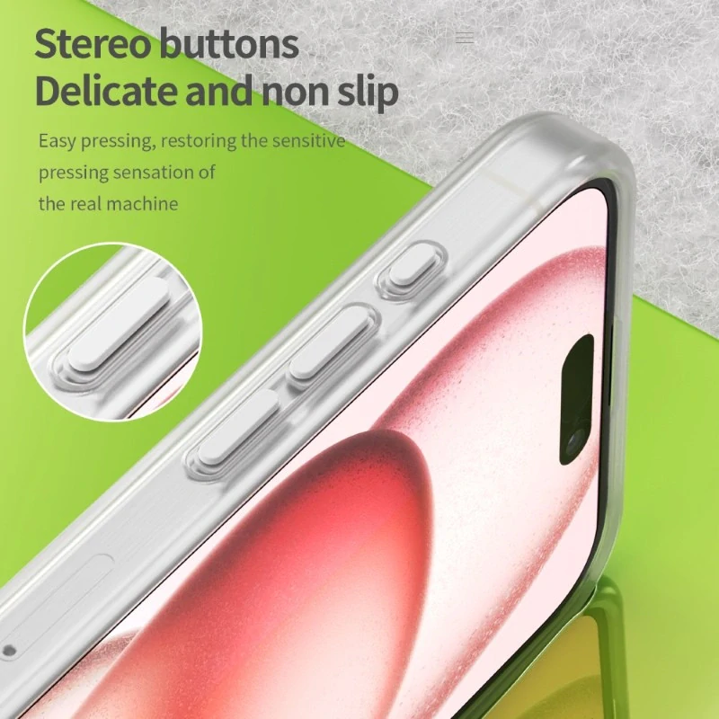 Kryt na iPhone 15 Pro Max gumový Candy (podpora MagSafe) biely