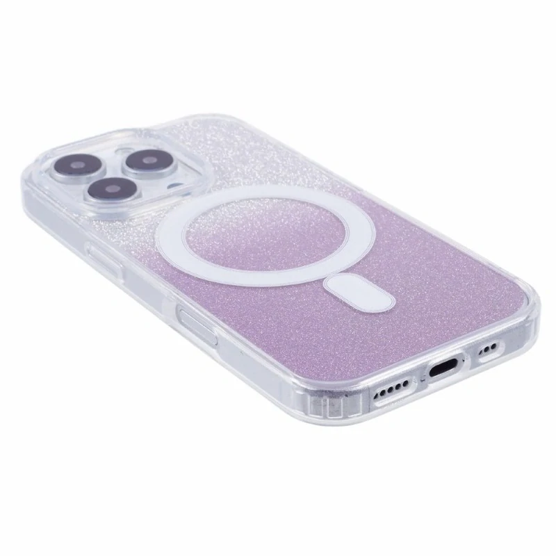 Kryt na iPhone 16 Pro Glitter s podporou MAGSAFE fialový