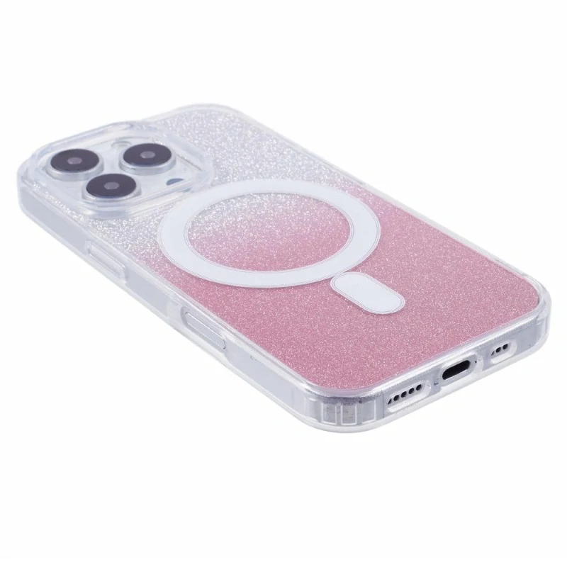 Kryt na iPhone 16 Pro Glitter s podporou MagSafe ružový