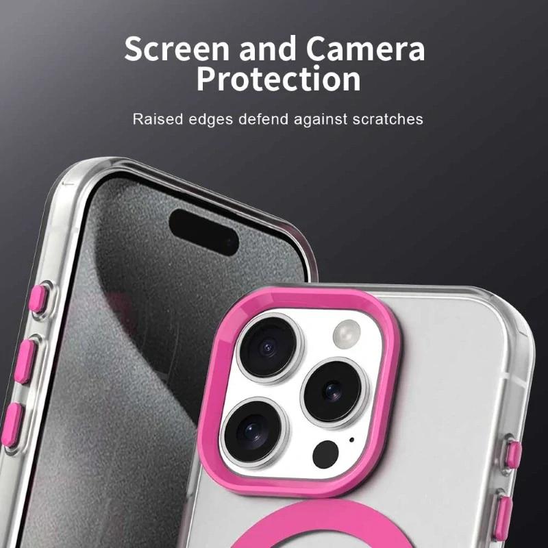 Kryt na iPhone 16 Pro Split s podporou MagSafe ružový