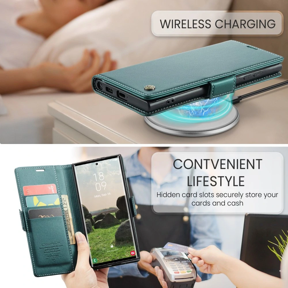Puzdro na Samsung Galaxy S25 Ultra CASEME smooth zelené