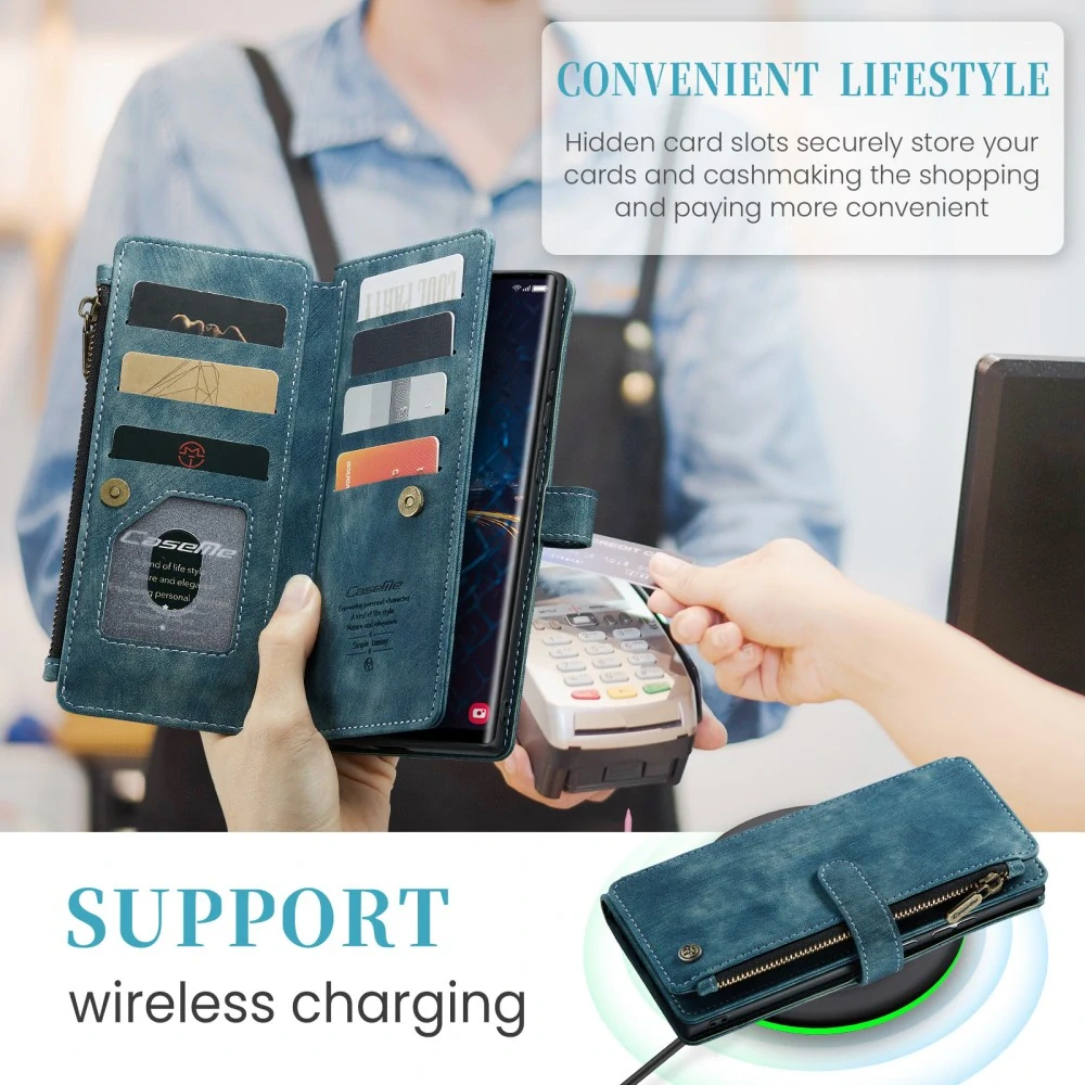 Puzdro na Samsung Galaxy S25 Ultra CASEME Deluxe modré