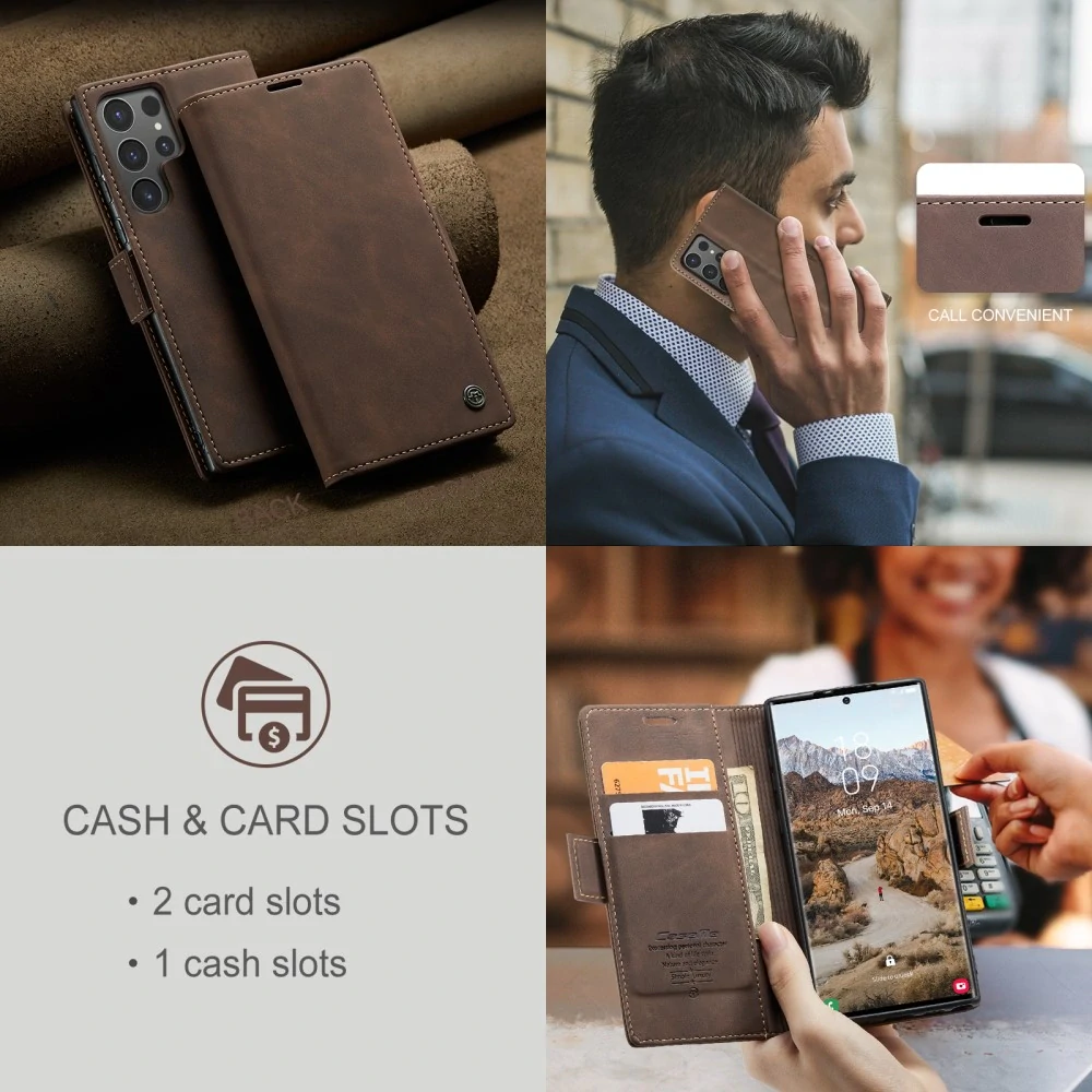 Puzdro na Samsung Galaxy S25 Ultra CASEME hnedé