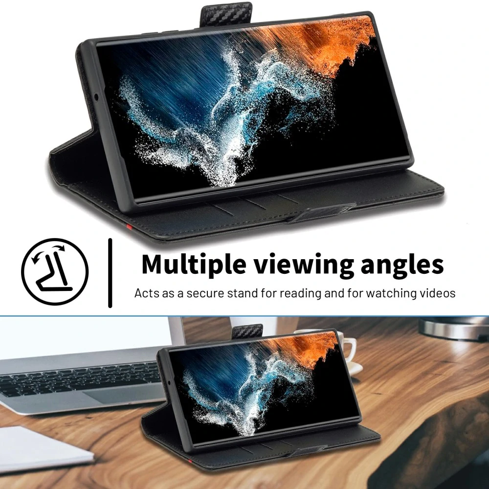 Puzdro na Samsung Galaxy S25 Ultra Carbon horizontálne