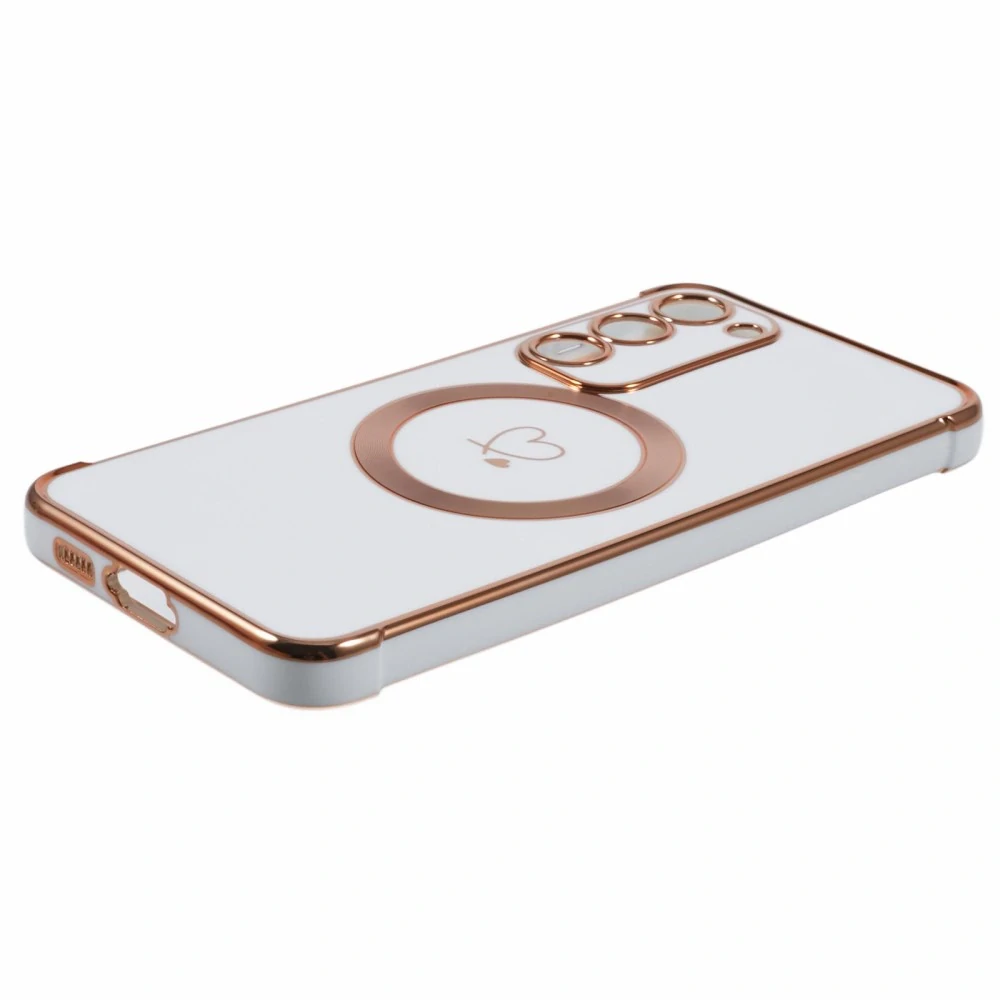 Kryt na Samsung Galaxy S23 Srdiečko s podporou MagSafe biely