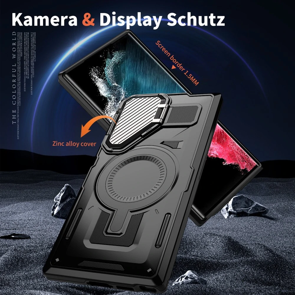 Kryt na Samsung Galaxy S23 Ultra s krytom na fotoaparát čierny