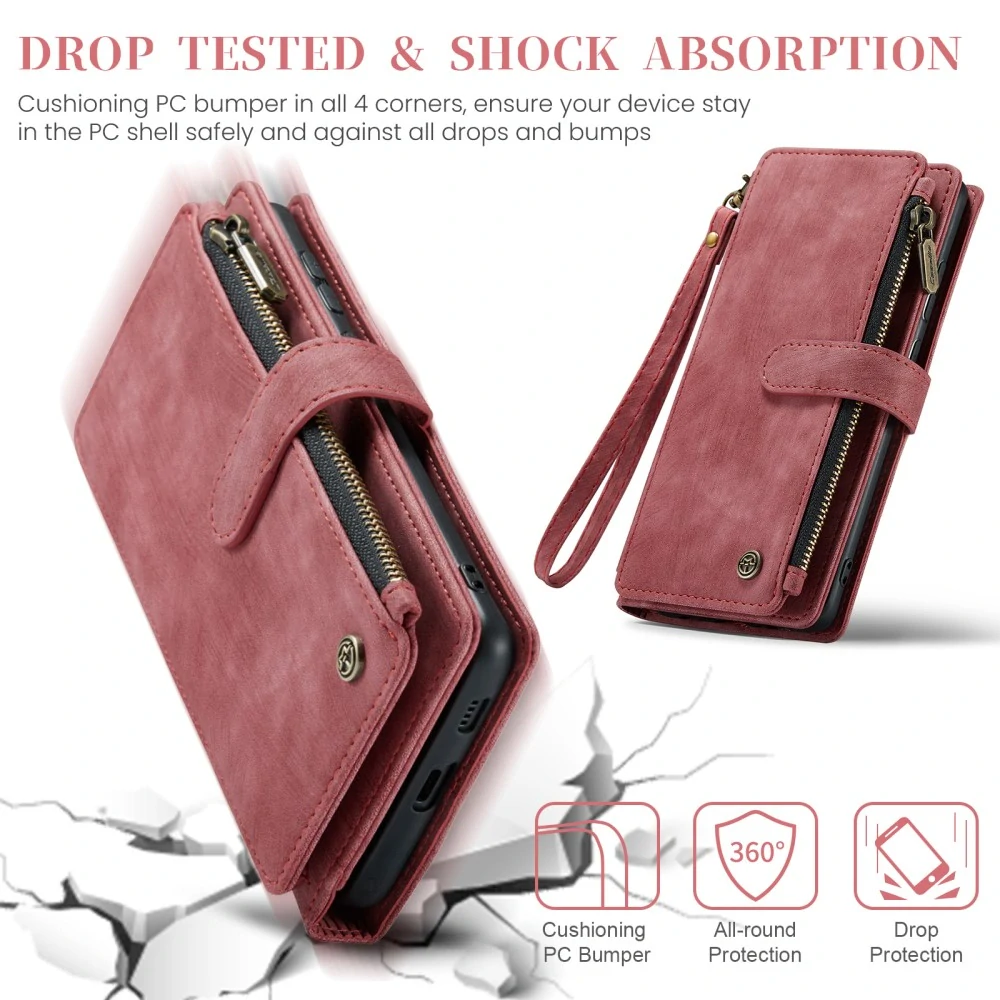 Puzdro na Samsung Galaxy S25 CASEME Deluxe červené