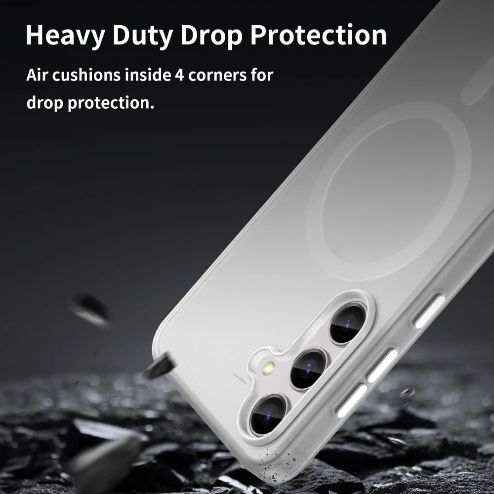 Kryt na Samsung Galaxy S25 gumový Magnetic (podpora MagSafe) biely