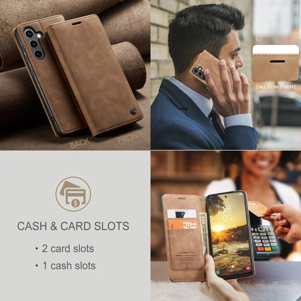 Puzdro na Samsung Galaxy S25 CASEME svetlo hnedé