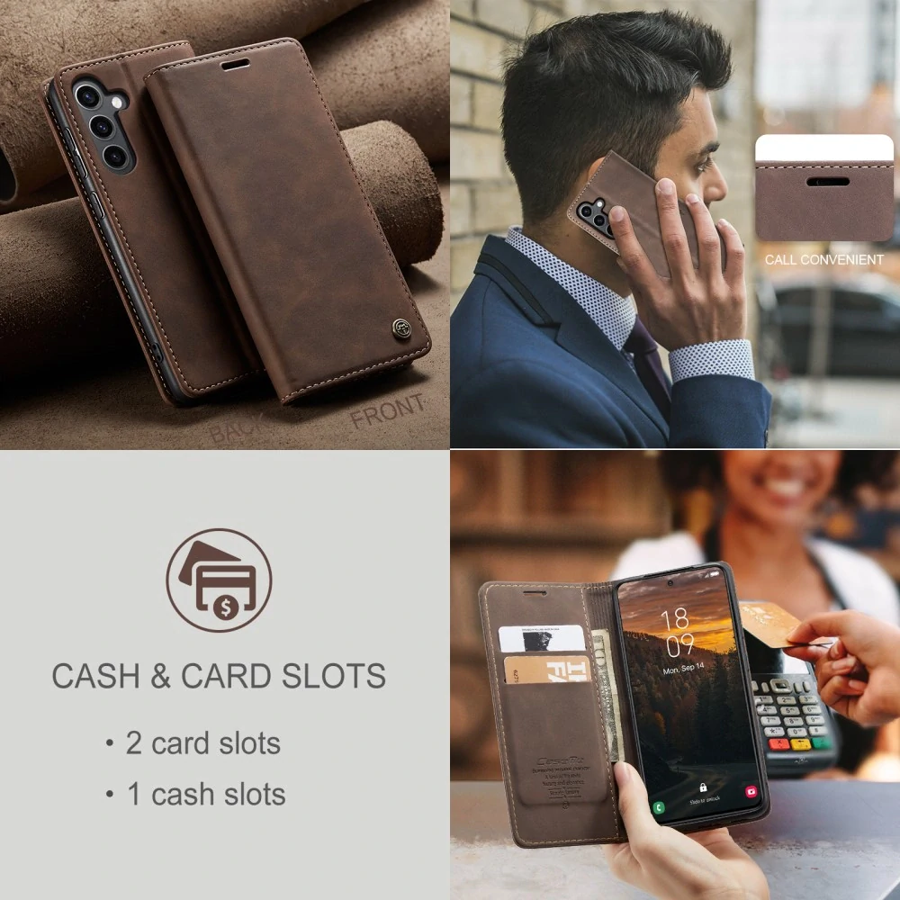 Puzdro na Samsung Galaxy S25 CASEME hnedé