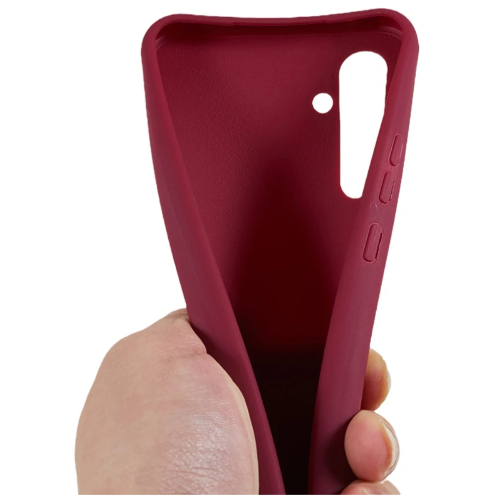 Kryt na Samsung Galaxy S25 gumový so šnúrkou na krk vínový