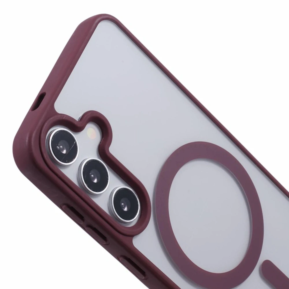 Kryt na Samsung Galaxy S23 FE matný s podporou MagSafe vínový