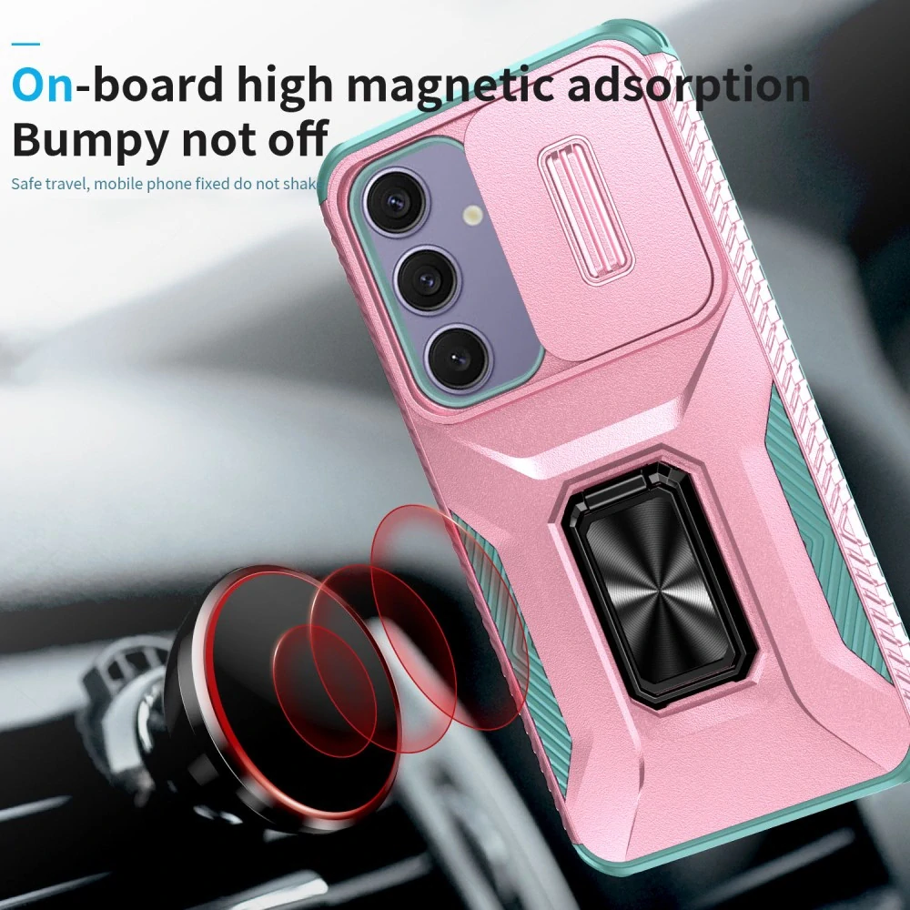 Kryt na Samsung Galaxy S24 FE odolný s krytkou na fotoaparát ružový