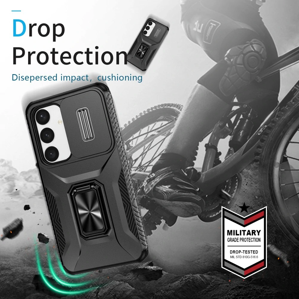 Kryt na Samsung Galaxy S25+ odolný s krytom na fotoaparát čierny