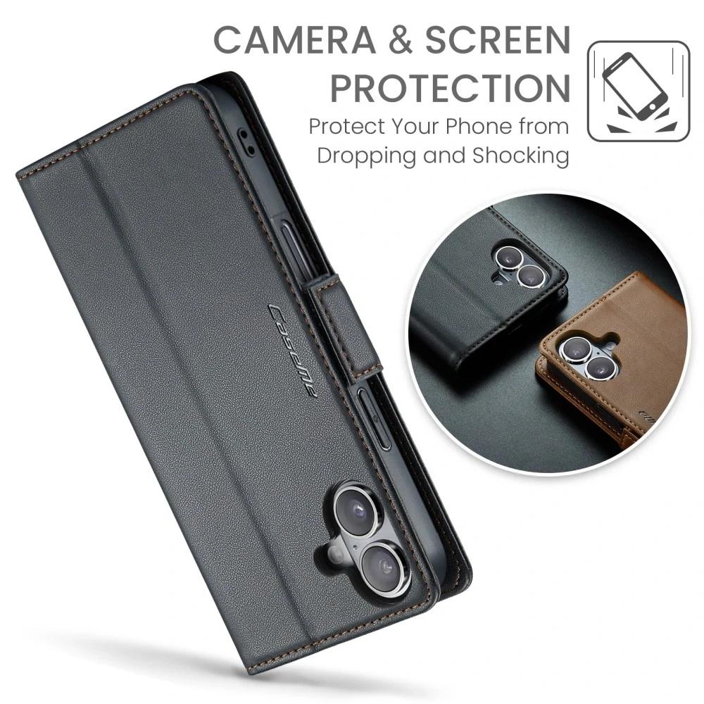 Puzdro na iPhone 16 Plus CASEME smooth čierne