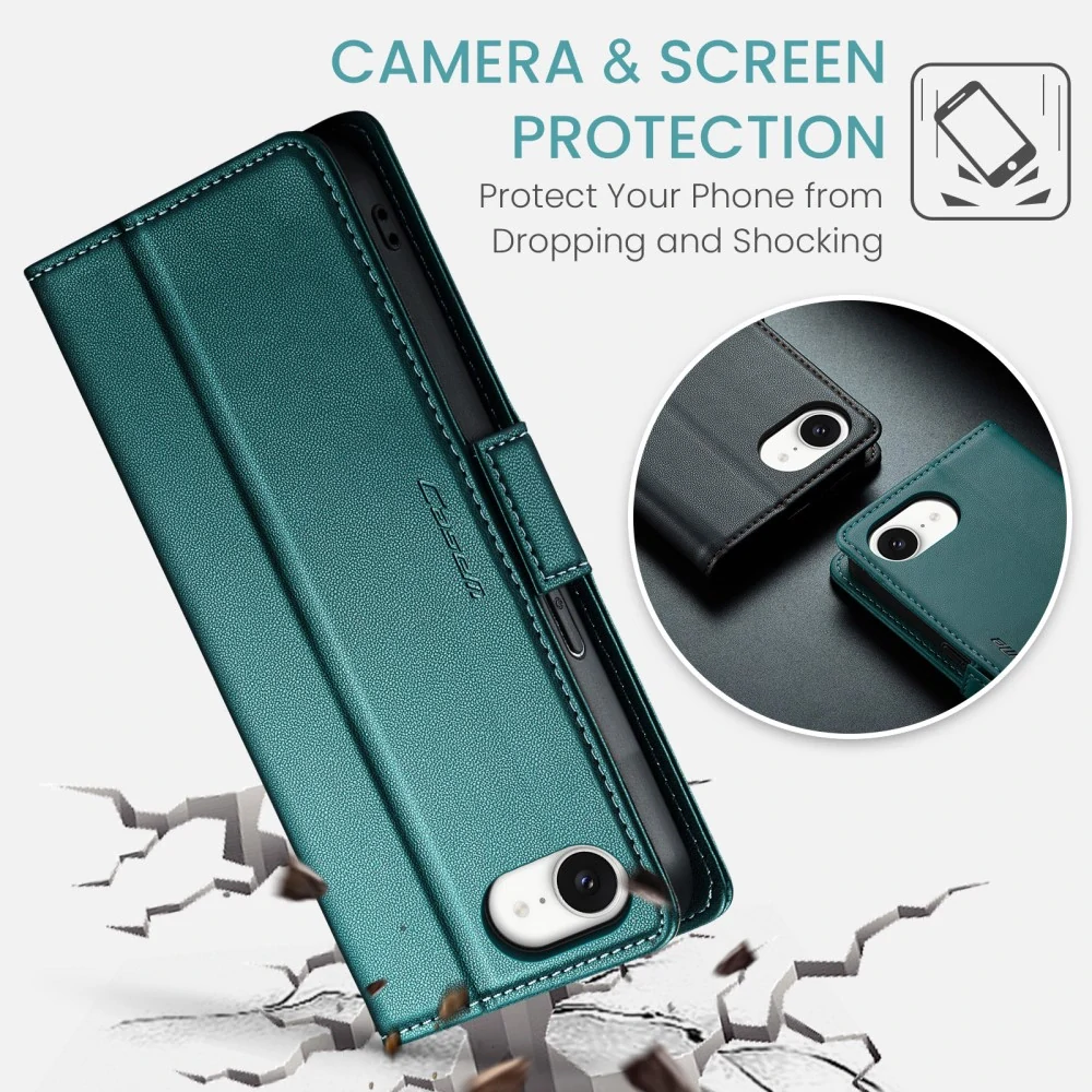 Puzdro na iPhone 16E CASEME Smooth zelené