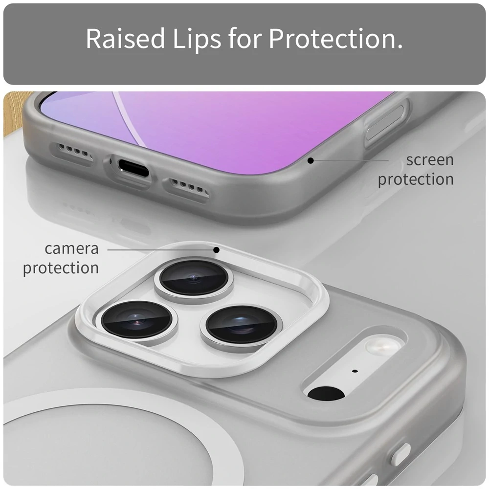 Kryt na iPhone 17 Pro Candy s podporou MagSafe biely