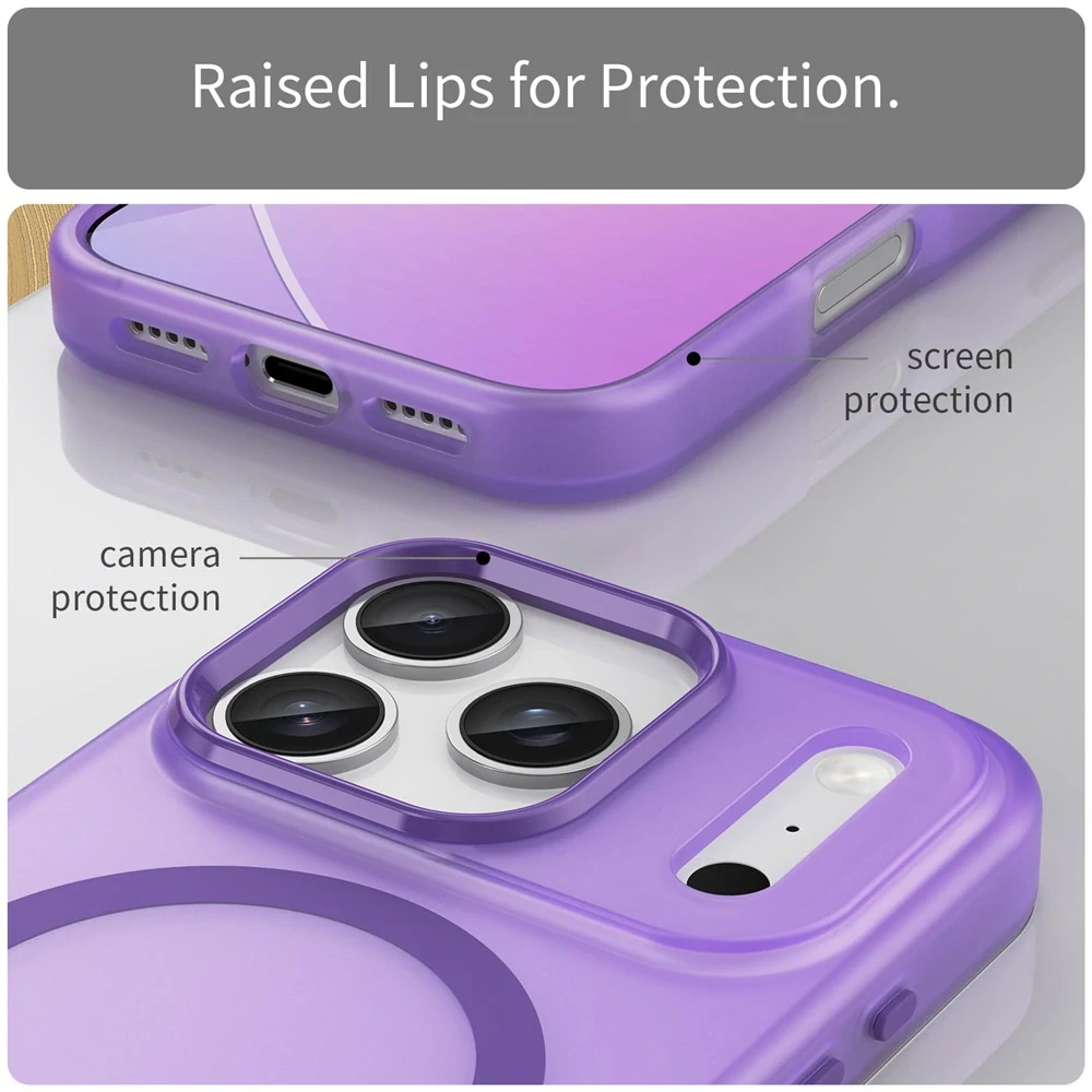 Kryt na iPhone 17 Pro Candy s podporou MagSafe fialový