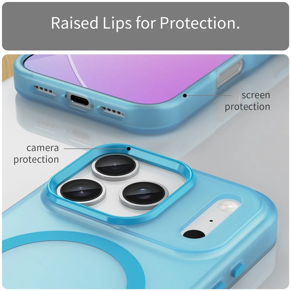 Kryt na iPhone 17 Pro Candy s podporou MagSafe modrý