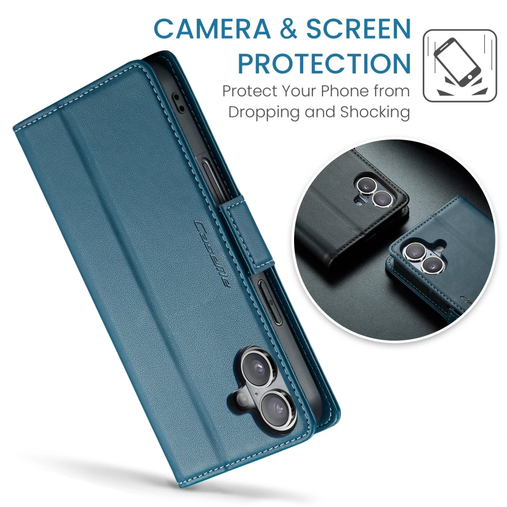 Puzdro na iPhone 17 CASEME Smooth modré