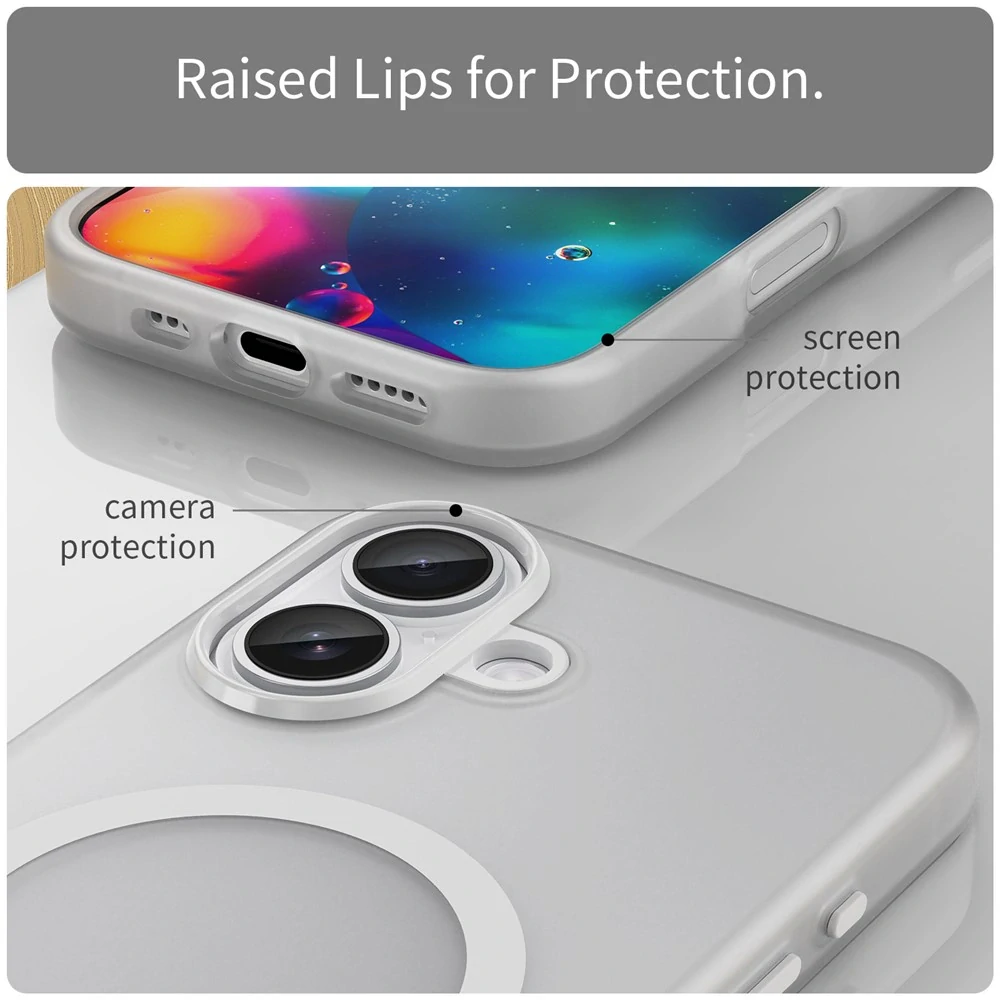 Kryt na iPhone 17 Candy s podporou MagSafe biely