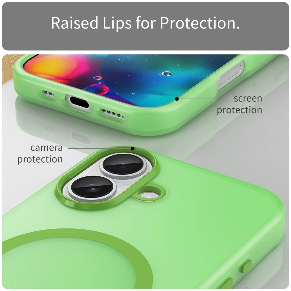 Kryt na iPhone 17 Candy s podporou MagSafe zelený