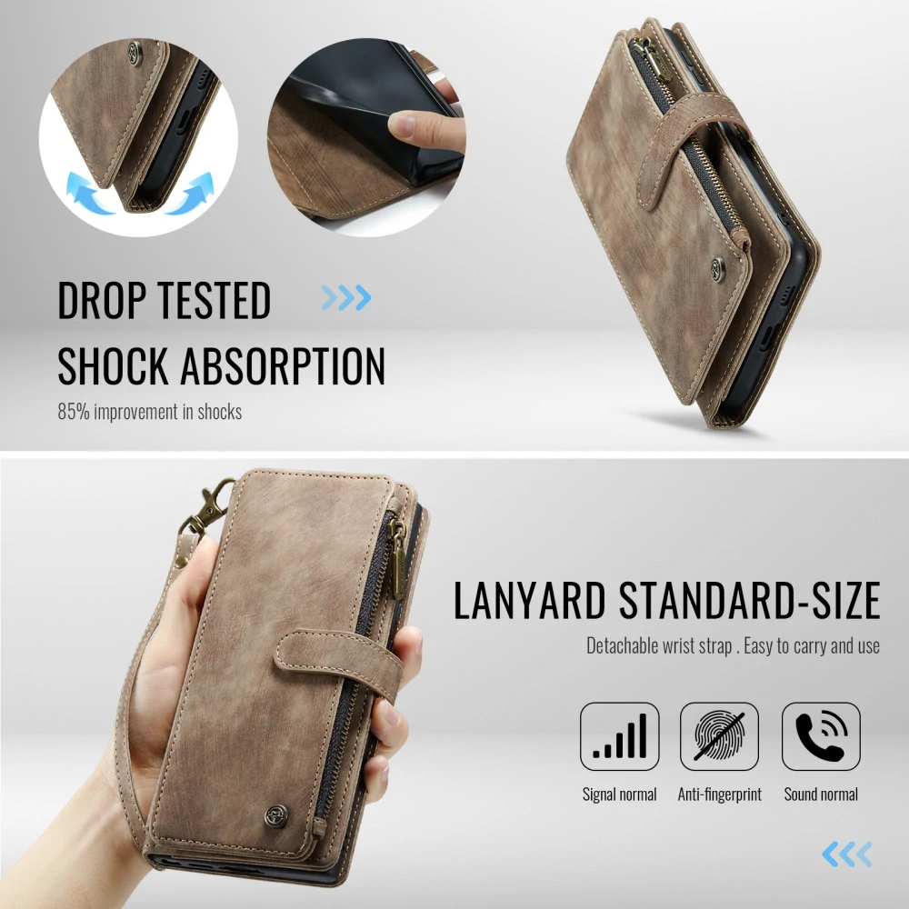 Puzdro na Samsung Galaxy S26 CASEME Deluxe hnedé