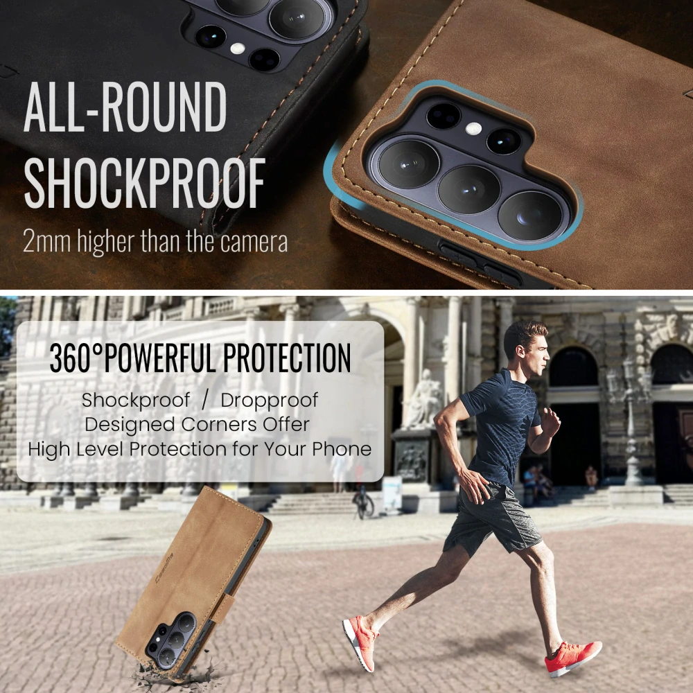 Puzdro na Samsung Galaxy S26 Ultra CASEME svetlo hnedé
