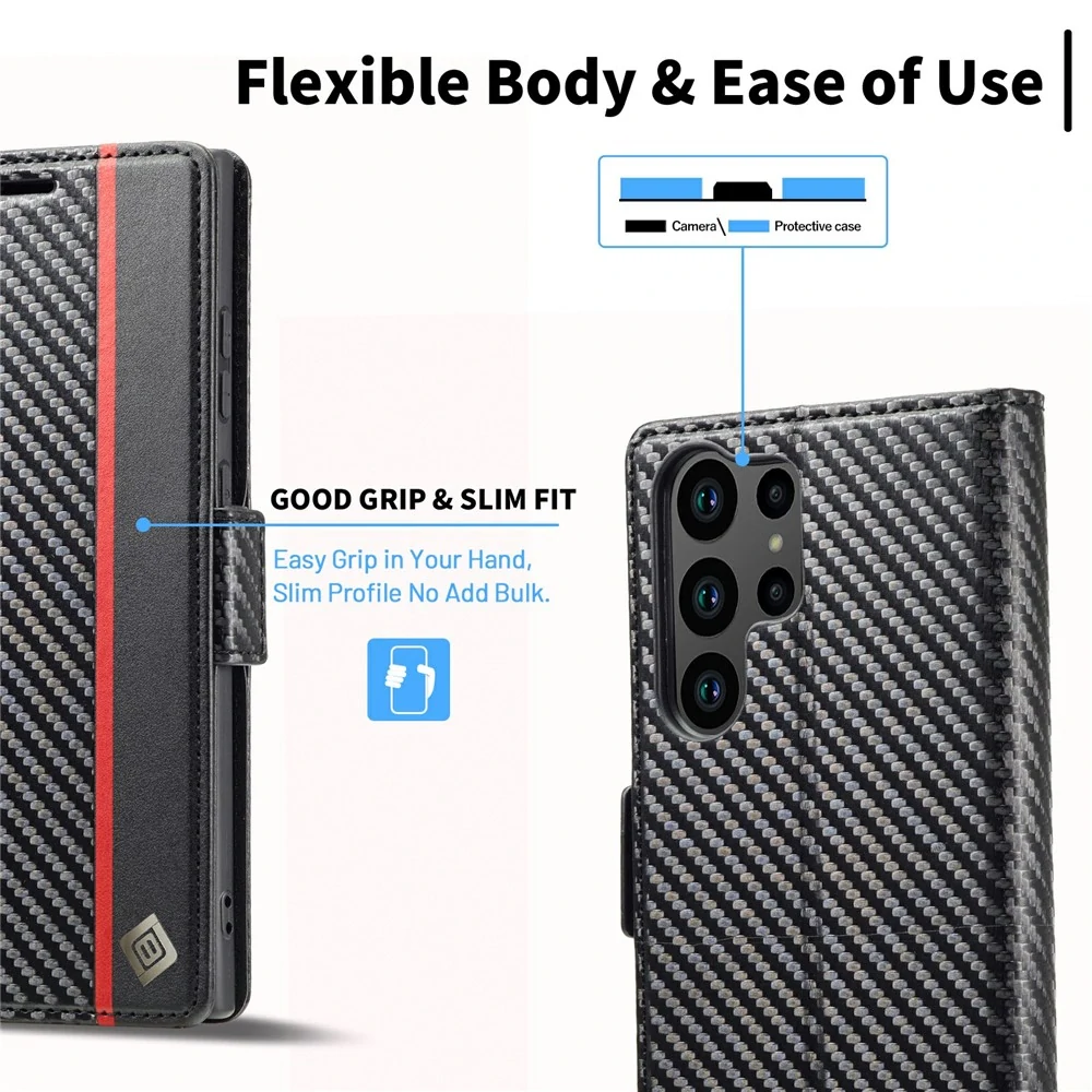 Puzdro na Samsung Galaxy S26 Ultra Carbon vertical