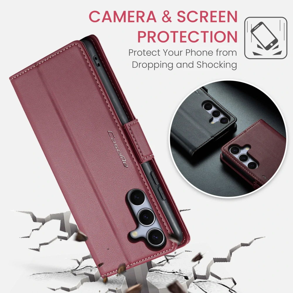 Puzdro na Samsung Galaxy S25 FE CASEME smooth červené