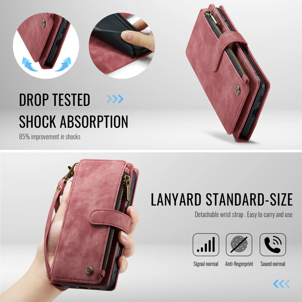 Puzdro na Samsung Galaxy S25 FE CASEME Deluxe červené