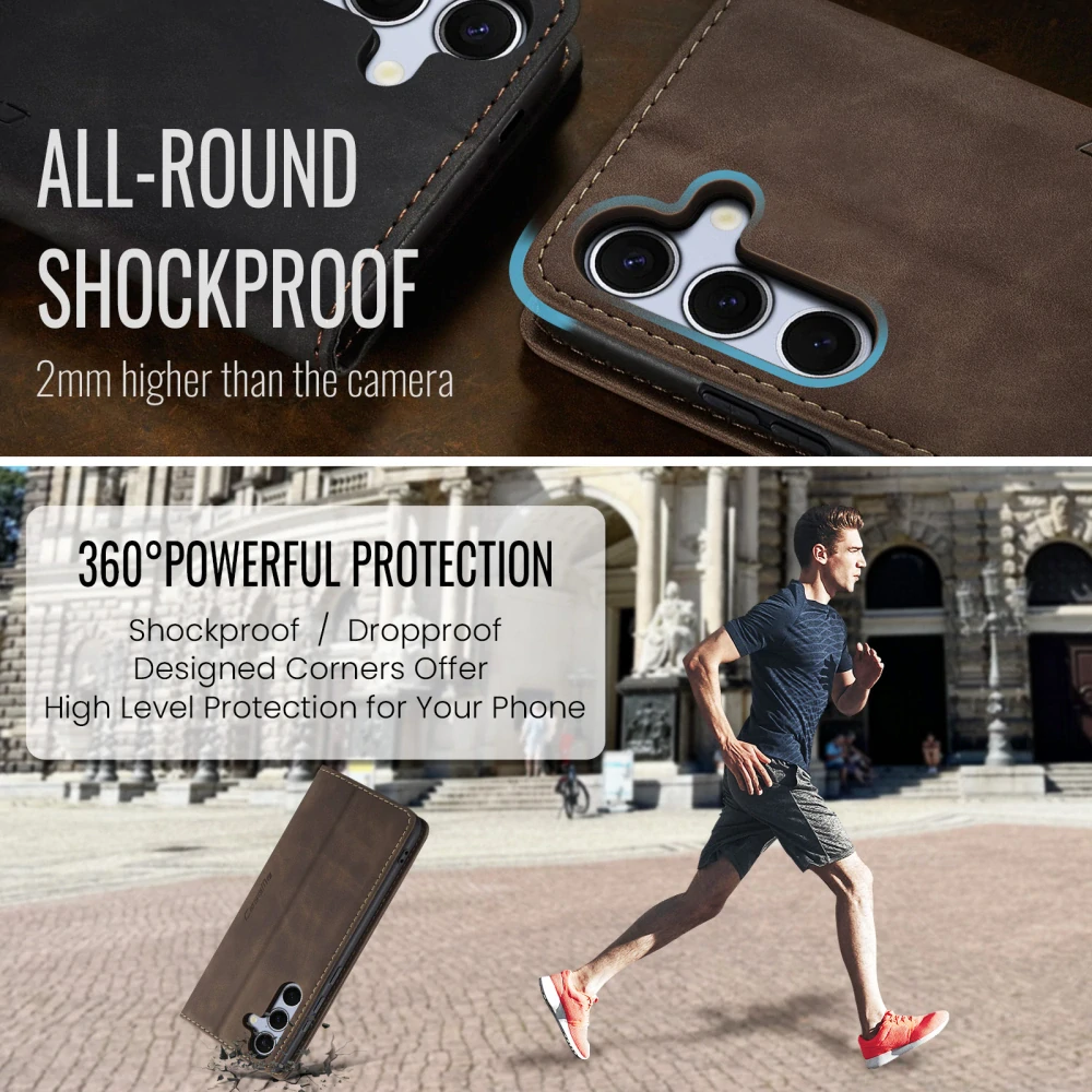 Puzdro na Samsung Galaxy S25 FE CASEME hnedé