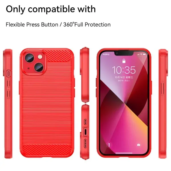 Kryt na iPhone 14 Plus Carbon červený