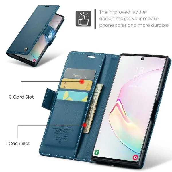 Puzdro na Samsung Galaxy Note 10 Plus CASEME smooth modré