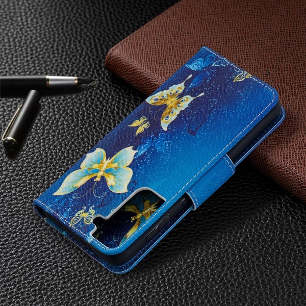Puzdro na Samsung Galaxy S21 Motýľ modré