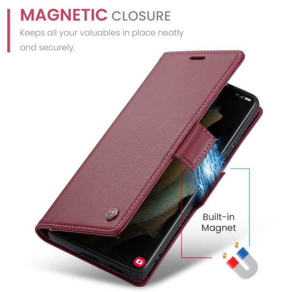 Puzdro na Samsung Galaxy S21 Ultra CASEME smooth červené