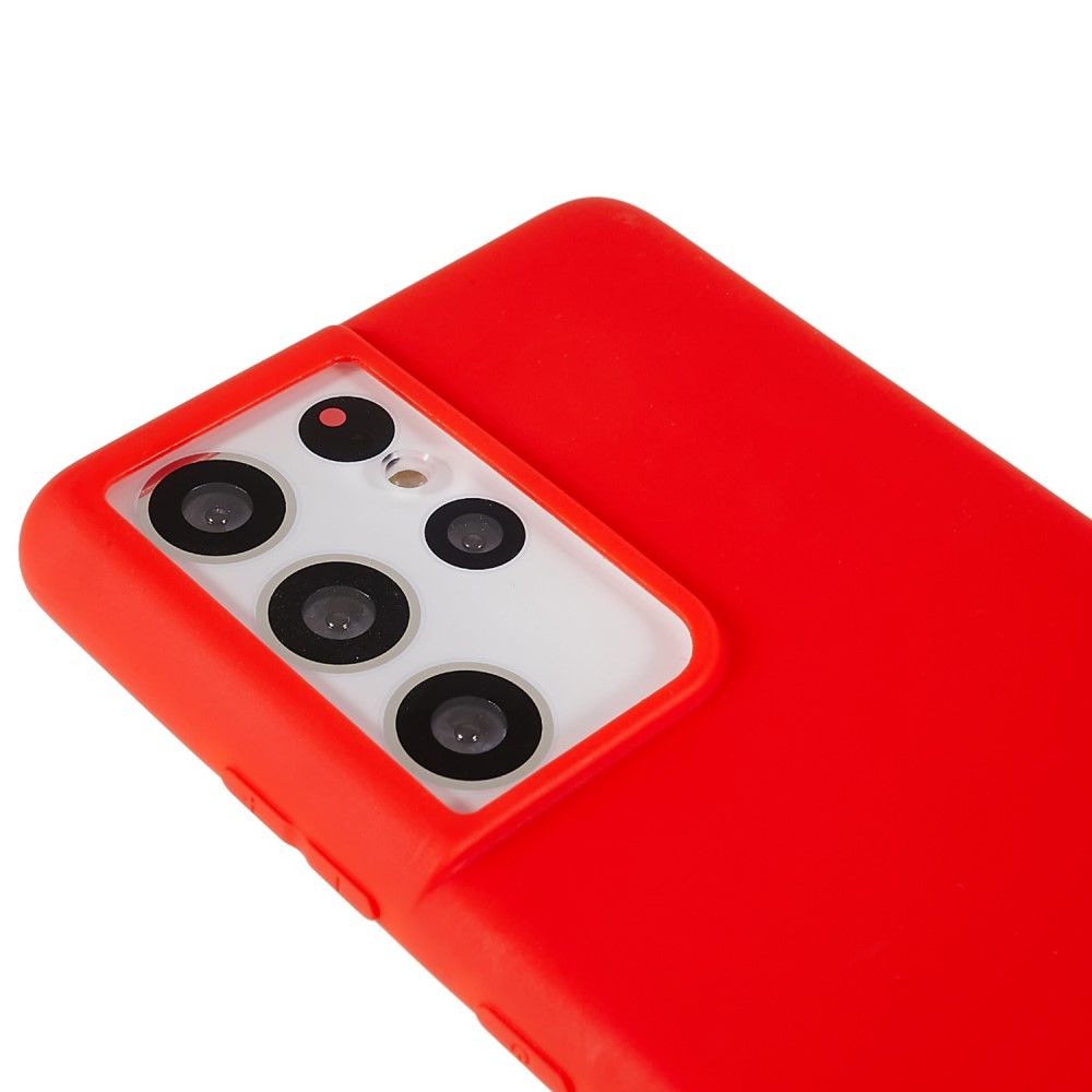 Kryt na Samsung Galaxy S21 Ultra Silikónový červený