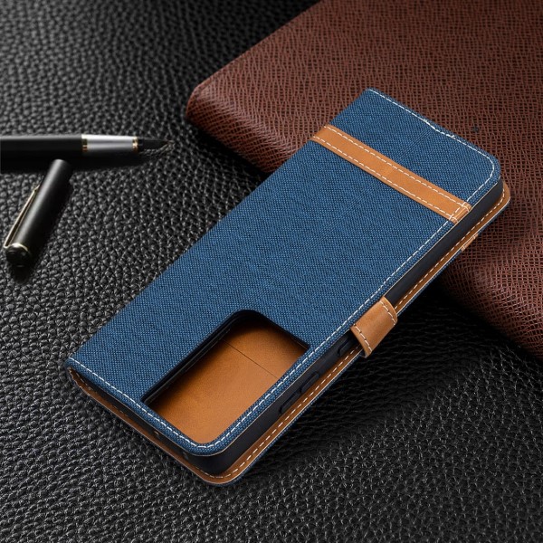 Puzdro na Samsung Galaxy S21 Ultra Jeans modré