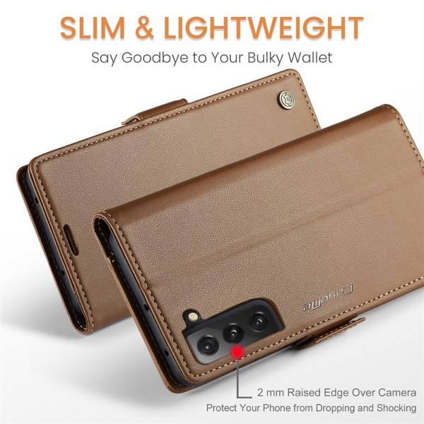 Puzdro na Samsung Galaxy S21 FE CASEME smooth hnedé
