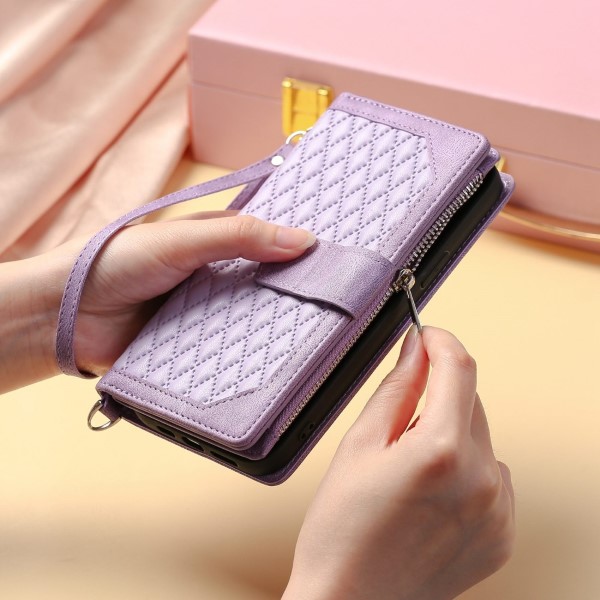 Puzdro na Samsung Galaxy S21 FE Luxury Double Layer fialové