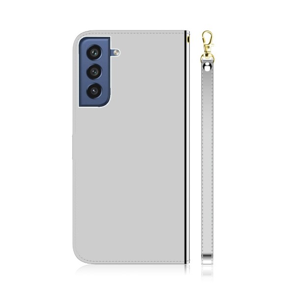 Puzdro na Samsung Galaxy S21 FE Zrkadlové strieborné