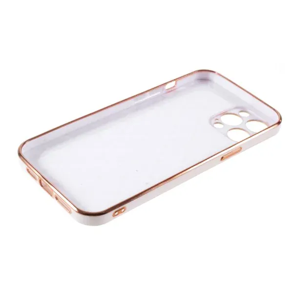 Kryt na iPhone 13 Pro Max Electroplated rhombus biely